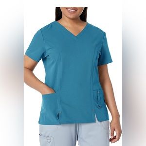 DONATED TO CHARITY Teal Dickies Stretch Scrub Top 4X